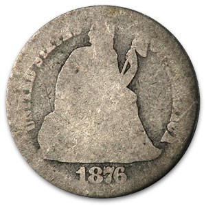 1876-CC Liberty Seated Dime AG 1876-CC Liberty Seated Dime AG